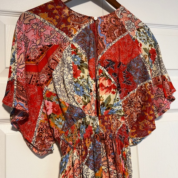 Vici Collection Fair And Square Patchwork Kimono Midi Dress - Small - Picture 6 of 6